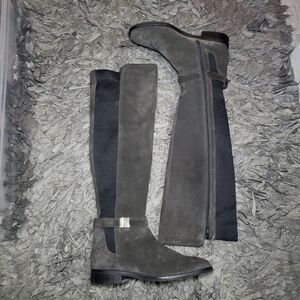 Knee High Side Zip Suede Boot
